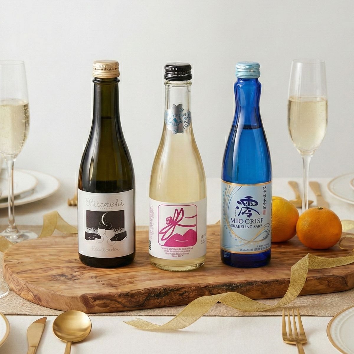 Sparkling Sake Mini-Bottle Gift Set