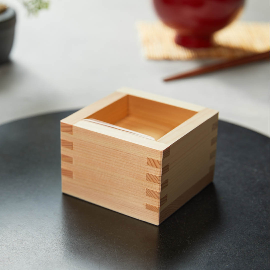 Hinoki Masu Small, on a table