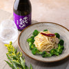 Chiyomusubi “Tokubetsu Junmai” with “Karai” Kannyu Clear sake glass, served with pasta using Aiko Chan Golden Canned Tuna in Oil Thumbnail