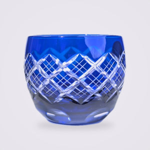 Kimoto Glass “Edo Kiriko Kasaneyarai” Blue
