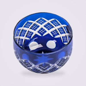 Kimoto Glass “Edo Kiriko Kasaneyarai” Blue