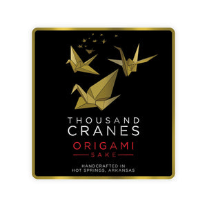 Origami Sake “A Thousand Cranes” front label
