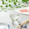 “Aderia” Craft Sake Glass Mellow, on a table Thumbnail