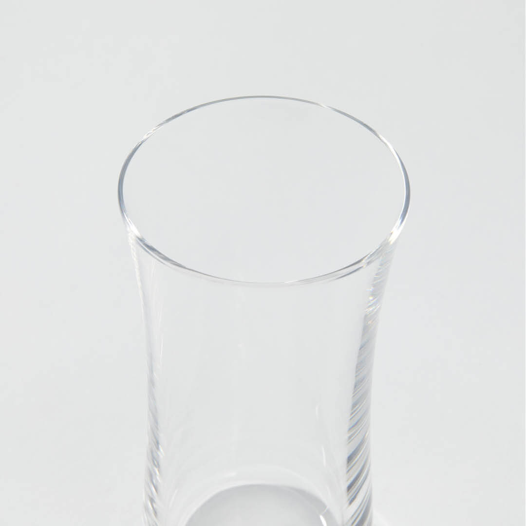 “Aderia” Craft Sake Glass Refresh, upward angled close view
