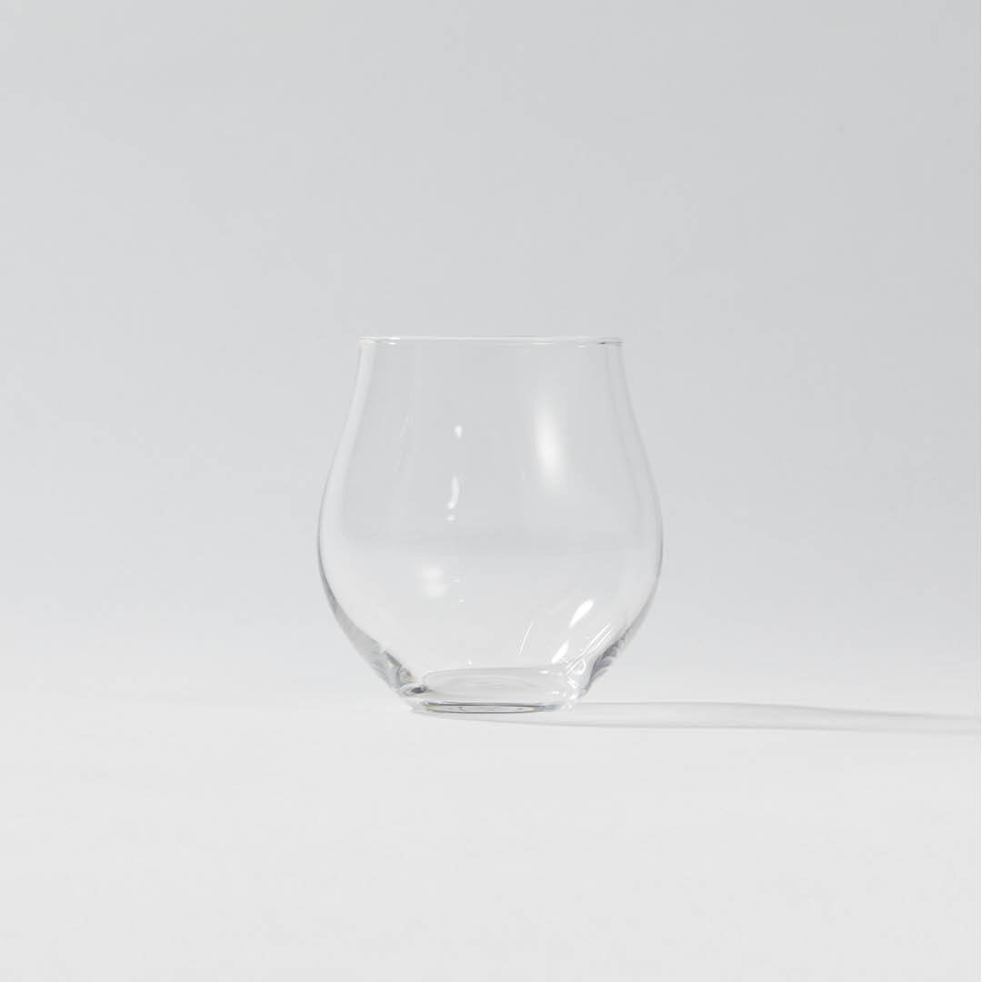 “Aderia” Craft Sake Glass Rich Aroma, side view