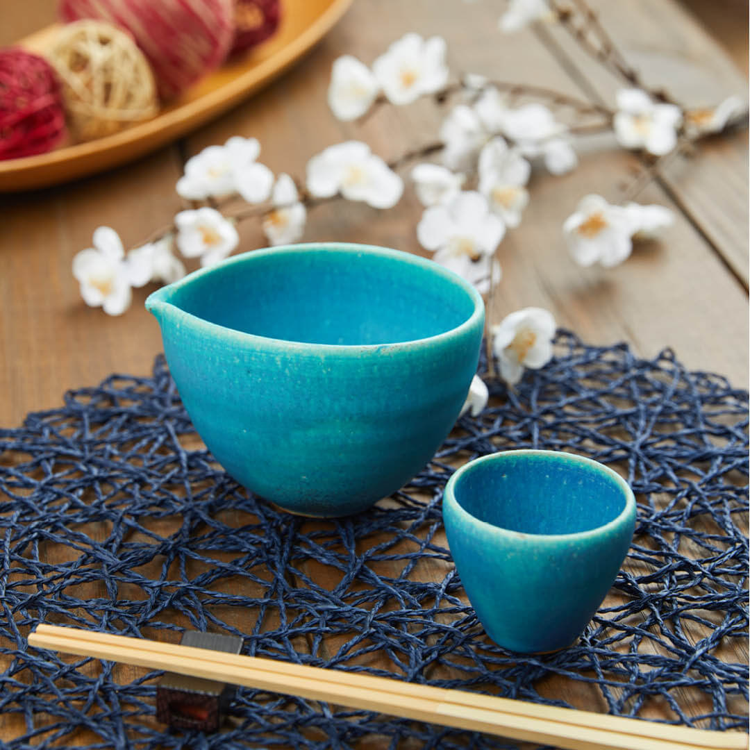 Aosaiyu Guinomi Cup, on a table