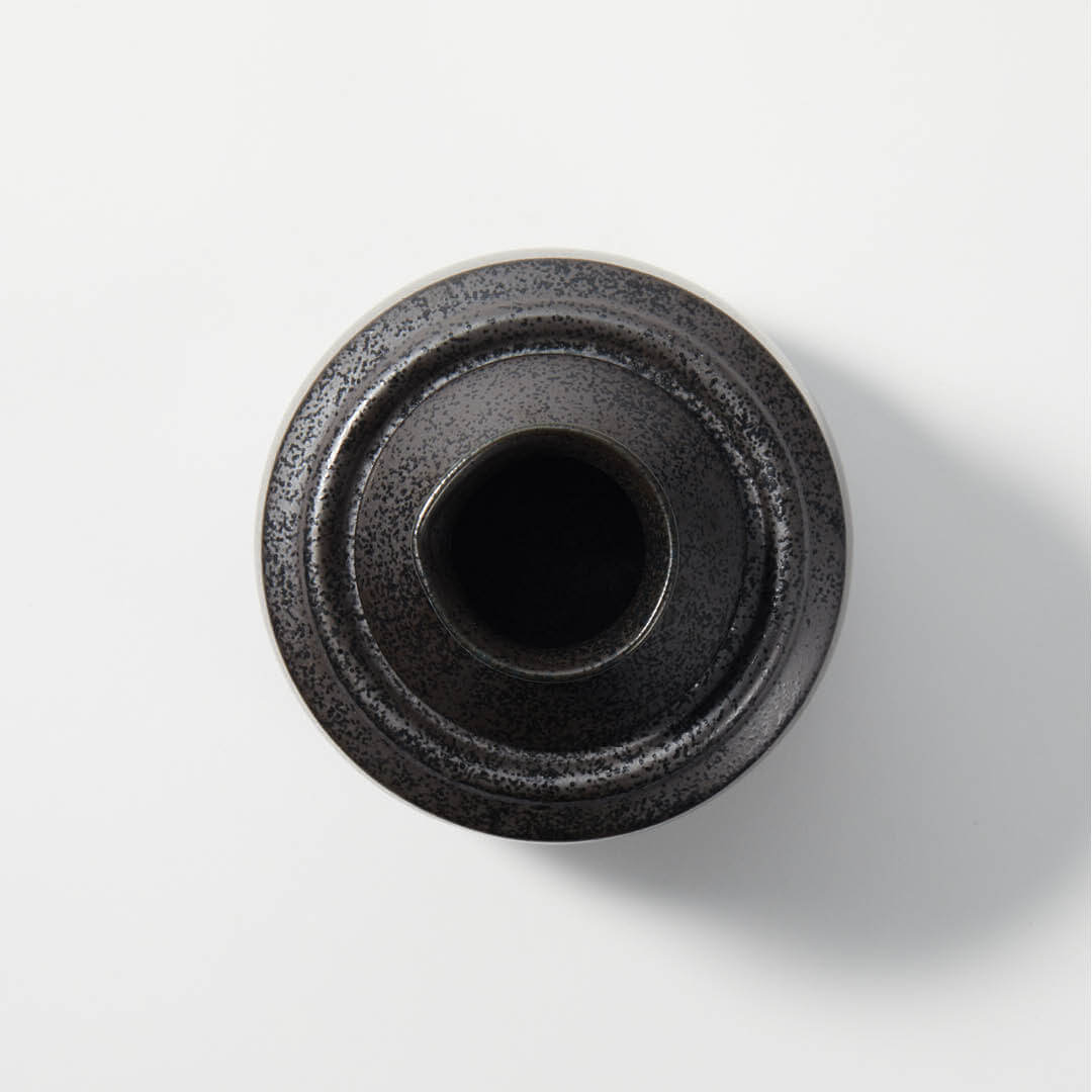 Black Tokkuri With Warmer, top view