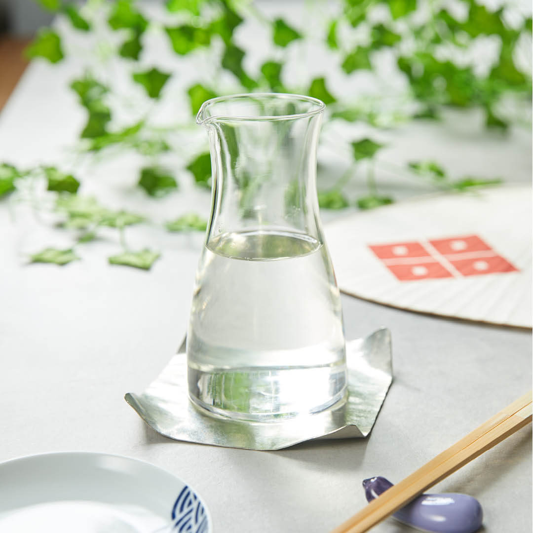 Cold Sake Glass Carafe, on a table