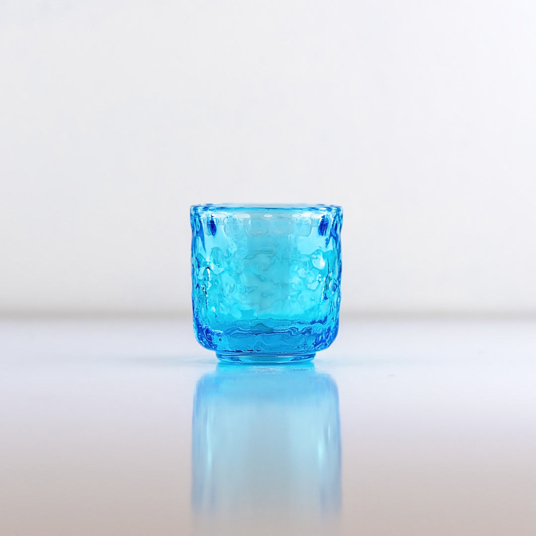 Glass Guinomi Blue