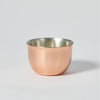 “Hana” Tin Guinomi Cup (With Copper Mirror Finish), upward angled view Thumbnail
