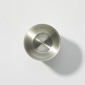 “Hana” Tin Guinomi Cup (With Flower Detail), top view
