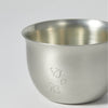 “Hana” Tin Guinomi Cup (With Flower Detail), upward angled close view Thumbnail