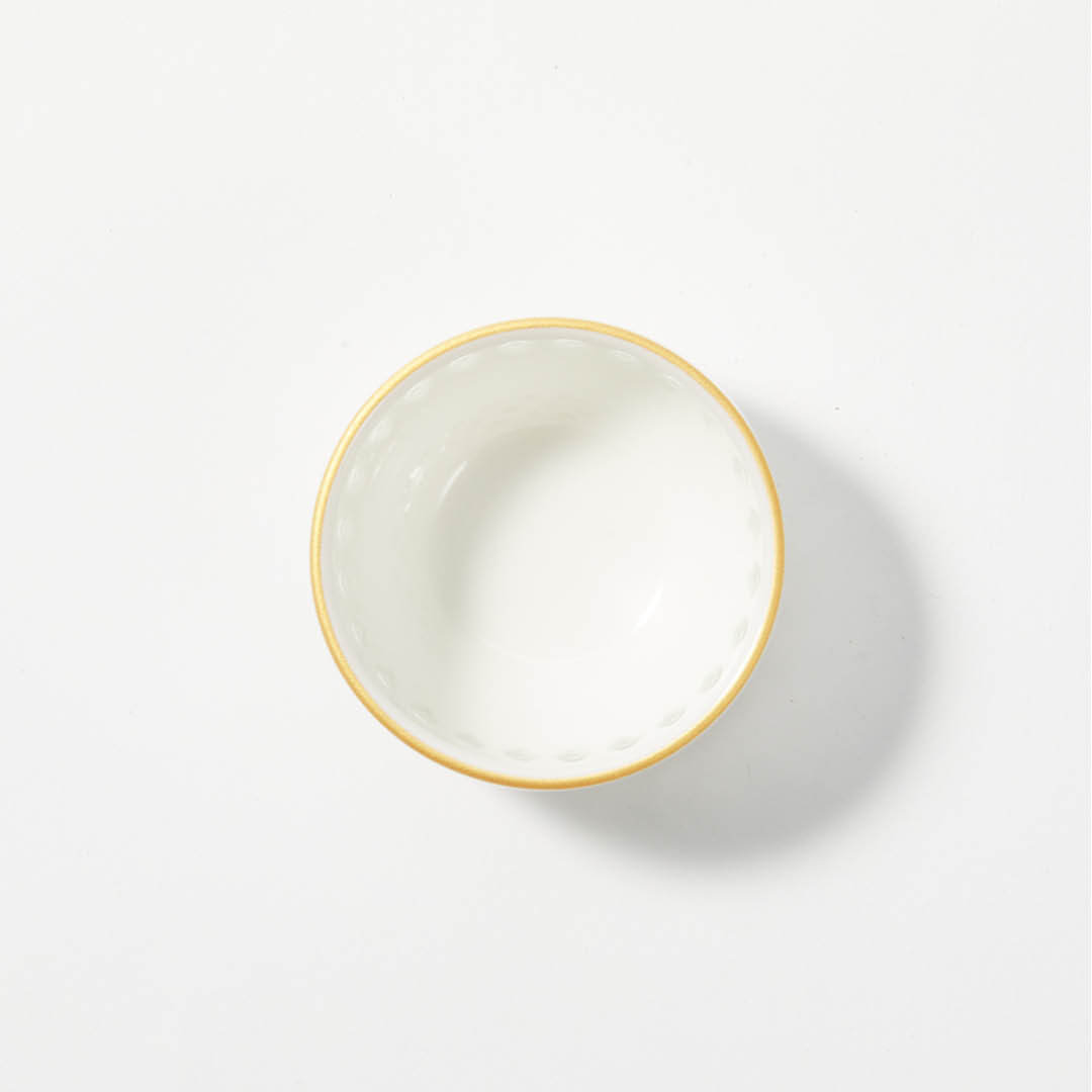 Hotarude Cup With Mica Gold Rim, top view