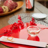 “Nishiki” Gold Flake Guinomi Glass (Clear), on a table Thumbnail