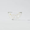 “Nishiki” Gold Flake Guinomi Glass (Clear), side view Thumbnail