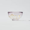 “Nishiki” Gold Flake Guinomi Glass (Purple), side view Thumbnail