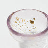 “Nishiki” Gold Flake Guinomi Glass (Purple), upward angled close view Thumbnail