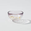 “Nishiki” Gold Flake Guinomi Glass (Purple), upward angled view Thumbnail