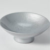 Porcelain Sakazuki Cup With Silver Urushi Lacquer, upward angled close view Thumbnail