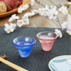 “Shofukuhai” Fujisan Cold Sake Glass (Set of 2), on a table Thumbnail